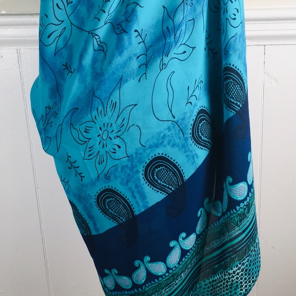 Women's Multi-Color Swim Wrap Aqua Blue  Pre-Owned - Picture 8 of 16